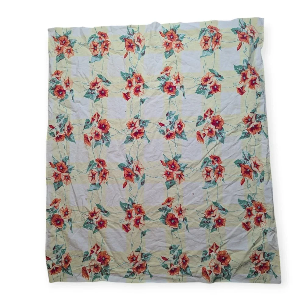 Vintage Floral Rectangle Table Cloth 46.5